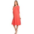 thumbnail image 3 of Women's trendy style, solid, 3/4 sleeve dress., 3 of 4