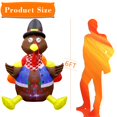 thumbnail image 2 of OurWarm 6ft Thanksgiving Inflatables Turkey Decoration with Colorful Rotating LED Lights for Fall Outdoor Holiday Lawn Decor, 2 of 3