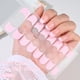 thumbnail image 4 of Parche de uñas de Gel semicurado francés blanco, pegatinas de uñas de Gel de cubierta completa, calcomanías adhesivas para lámpara UV, Parche de manicura, 16 puntas, #7, 4 of 7