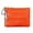 Orange, variant on Women's Leather Small Coin Purse with 3 Zipper Pockets, Mini Pouch Loose Change Wallet Card Holder Case with Keychain,Black