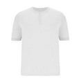 thumbnail image 2 of SwiftWear Men's Loose Fit Henley T-Shirt Mens Button Down Short Sleeve Shirt Relaxed Fit Midweight Short-Sleeve T-Shirt, White-2XL, 2 of 5
