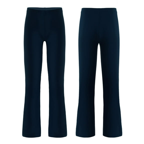 TiaoBug Big Girls High Waist Dance Legging Pants Jazz Latin Tango Trousers Dancewear