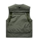 thumbnail image 3 of Hombres Sólido Escote en V Malla informal Bolsillos múltiples Cremallera múltiple Blusa Trabajo al aire libre Tops Viaje Ghotography Chaleco Abrigos Pompotops  oipoqjl29731, 3 of 3