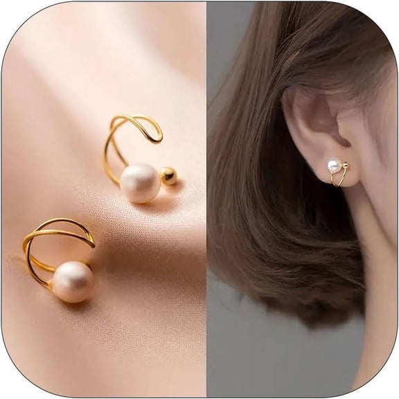 Ear Cuffs Non Piercing Ear Cuff Earrings Gifts Trendy Stuff 14K Gold Plated Earrings For Women Hypoallergenic Non Pierced Clip On Cartilage Earring Set Jewelry[Z1]