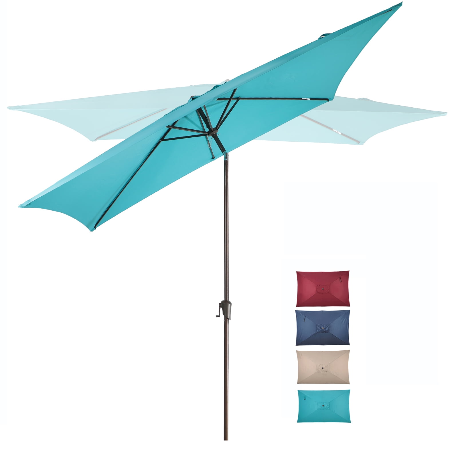 COBANA 6.6 x 9.8ft Rectangular Patio Umbrella, Outdoor Market Table
