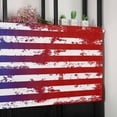 thumbnail image 6 of Red Blue Valances for Windows Farmhouse Kitchen Curtains Valances Rod Pocket Valance Curtains for Kitchen Windows Ombre Stars Stripes Rustic US Flag Blood Window Valances for Bathroom Bedroom 60"x18", 6 of 6