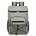 thumbnail image 1 of Mochila de viaje multifuncional cuadrada con bolsa de aislamiento para picnic de gran capacidad sencilla, mochila deportiva para fitness para hombres, 1 of 4