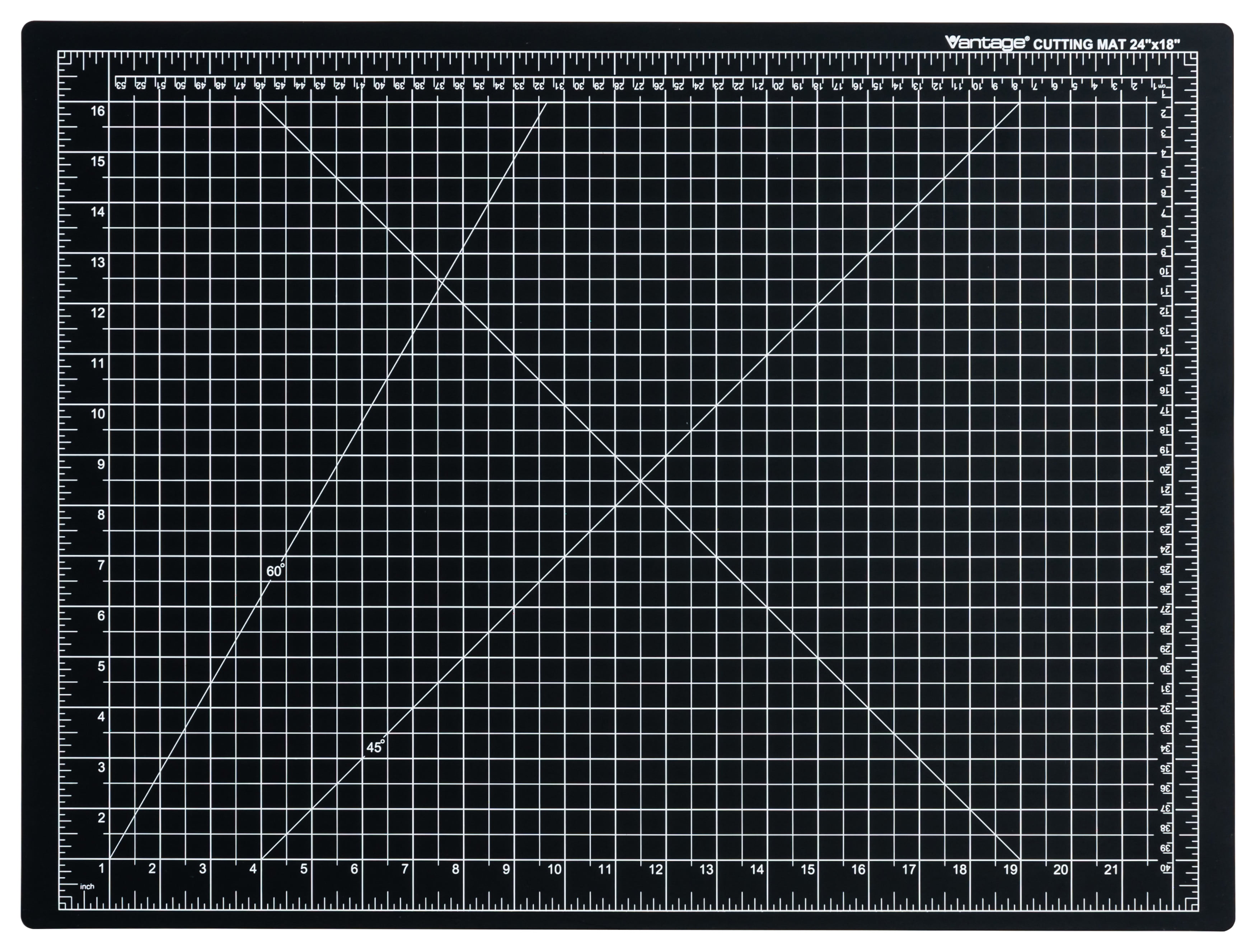 Dahle Vantage 10672 SelfHealing Cutting Mat, 18"x24", 1/2" Grid, 5