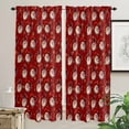 thumbnail image 2 of Red Christmas Kitchen Curtain 2 Panels Curtains 72 Inch Length, Western Cowboy Santa Xmas Snowflake Curtains Rod Pocket Curtains Window Drapes Treatment Window Cafe Curtains, 2 of 5