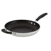 Farberware Commercial Cookware 12-Inch Open Skillet, Silver with Black Handles - 12837