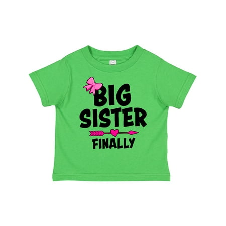 

Inktastic Big Sister Finally with Bow and Arrow Gift Toddler Toddler Girl T-Shirt
