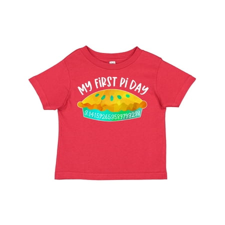 

Inktastic My 1st Pi Day Blue Green Pie Pan Pun Boys or Girls Toddler T-Shirt