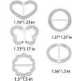 thumbnail image 4 of 5PCS Silk Scarf Ring Clip T-shirt Tie Clips for Women Fashion Metal Rhinestone Heart Flower Butterfly Circle Clip Shawl Scarves Clasp Dress Accessories Jewelry Buckle Clothing Ring Wrap Holder, 4 of 7