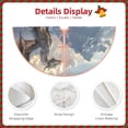 thumbnail image 3 of KLL Christmas Tree Skirt,Party Decorations Farmhouse for Christmas Decorations Holiday Party 30" -Silver Dragon Mountain Peaks, 3 of 6