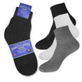 thumbnail image 1 of Calcetines para Diabéticos para Mujer Aprobados por Médicos, Ajuste Holgado, Tallas 9-11 (Negro/3 Pares), 1 of 1