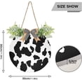 thumbnail image 3 of SKYSONIC Cow skin Welcome Sign for Front Door,All Seasons Welcome Wreath Porch Hanging Decoration for Farmhouse Wall Home Holiday Decoration - 11.8x11.10in, 3 of 7