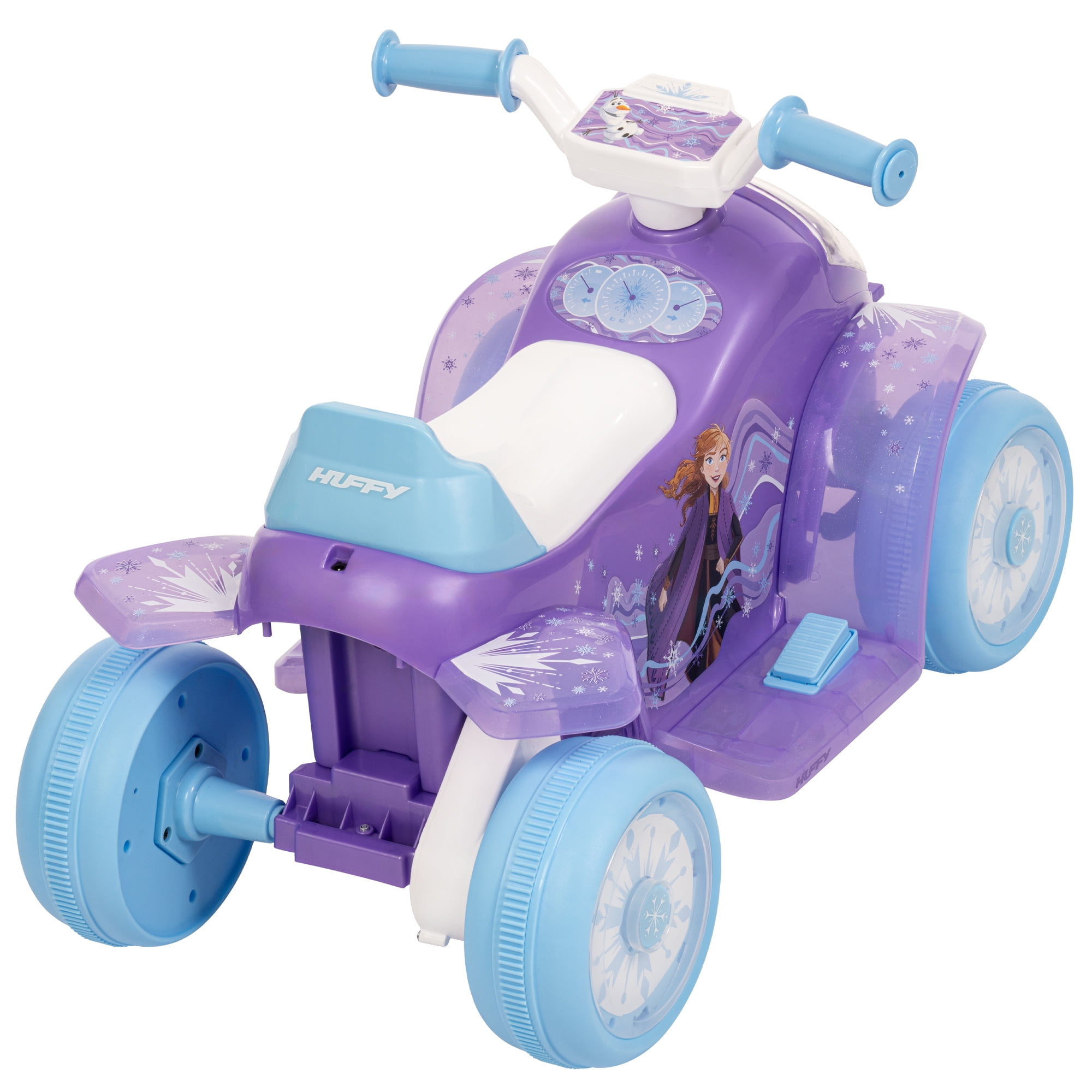 Open Box Huffy Disney 6V Frozen Electric Ride-On Quad for Ages 1.5-3 in Purple