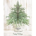 thumbnail image 2 of Jacobs, Cindy 15x18 White Modern Wood Framed Museum Art Print Titled - Happy Holidays Tree, 2 of 4