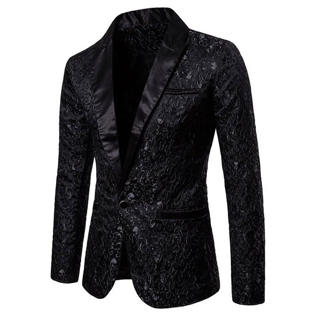 Traje formal de solapa para hombre, diseño de moda en jacquard de cuerpo grande en color sólido para otoño e invierno