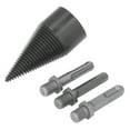 thumbnail image 4 of Firewood Bit Cone Wood Splitting Drill Carbon Steel Log Splitter Tool With 3Pcs Removable Shank Wood Splitter Drill Bit Cone Removable Splitter Drill Cone Driver Drill Set Cone, 4 of 8