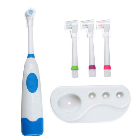 Joyfeel 2019 Hot Sale Rotating Electric Toothbrush with 4 Heads Oral Hygiene Baby Kids Toddler Tooth Brush Battery Operated for