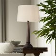 thumbnail image 2 of Pacific Coast Lighting Arden 28.94" Farmhouse Wood & Metal Table Lamp in Walnut, 2 of 3