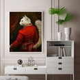 thumbnail image 3 of Cuadros Decorativos Pintura al óleo de gato blanco caballero por números pintura acrílica DIY sobre lienzo (B135) Tmvgtek embutido en tela, 3 of 8