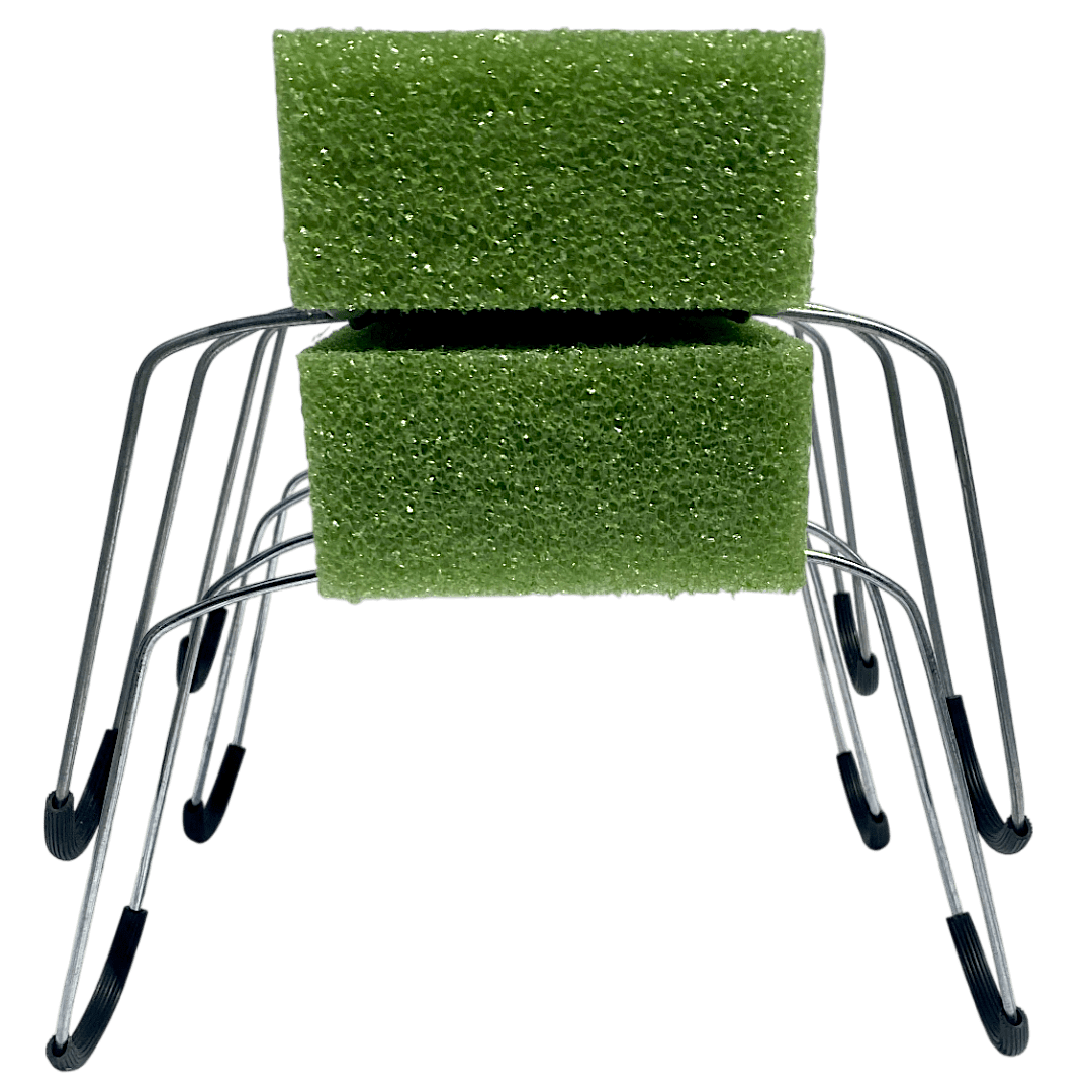 2 Pack 18 Inch Wire Rust resistant Galvanized Gravestone Double Saddle Cemetery Headstone Saddle with 2 Bricks 2 x 4 x 18 in StyroFoam Attached