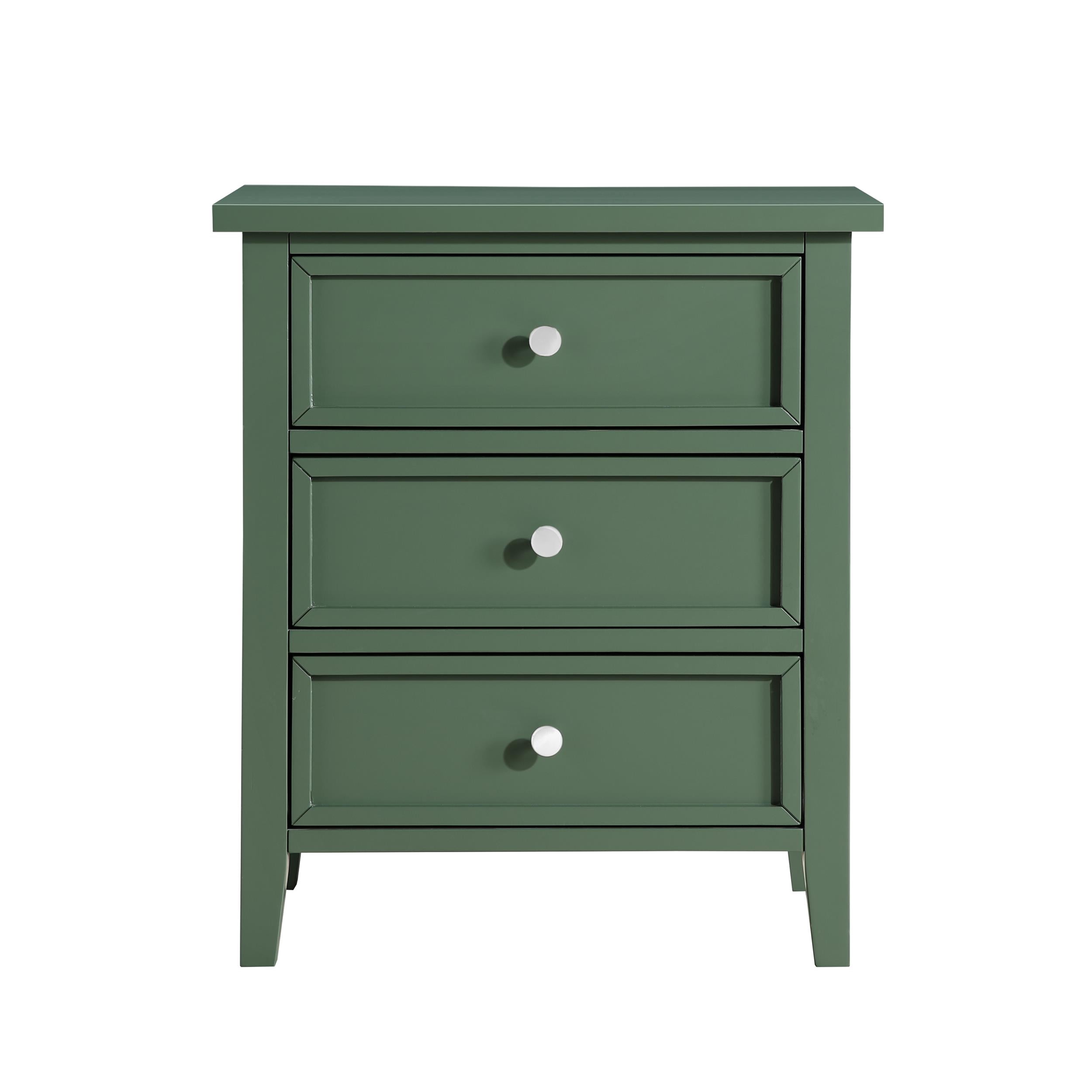 Comfort Pointe Lennon 3-drawer Vintage Green Wood Nightstand