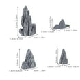 thumbnail image 2 of WHAMVOX 4pcs Miniature Bonsai Rockery Decorations Resin Rockery Decoration Micro Landscape Ornaments Miniature Mountain Landscaping Statue, 2 of 8