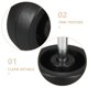 thumbnail image 3 of WRISTBIQUE 2Ud Giratorias Para Base De Sombrilla De Plástico Negro Para Desplazamiento Sencillo, 3 of 8