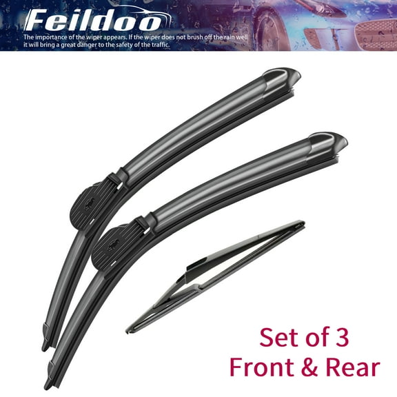 SOCOOL 28" 18" 12L Front and Rear Windshiled Wiper Blades Fit For Nissan Rogue Sport 2021-2017, 3PCS for Car Window, Y27H6F6S