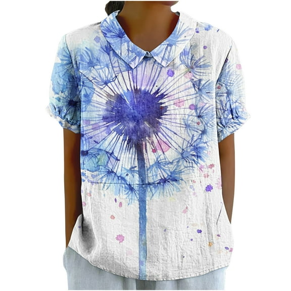 Womens Summer Tops Casual Boho Plus Size Shirts for Women 3X Generic Womens Tops