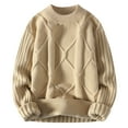 thumbnail image 2 of WAENQINLA Men's Sweaters Winter Trendy Oversized Pullover Sweaters Solid Crewneck Knitted Sweater Tops, 2 of 8
