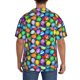 thumbnail image 3 of Fotbe Colorful Easter Eggs1 Camisa Estampada de Manga Corta para Hombre, Casual de Verano, Estilo Playero, Sin Arrugas-Small, 3 of 5