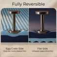 thumbnail image 3 of 3 Inch Full Mattress Topper, Reversible Extra Firm Support & Cooling Gel Egg Crate Memory Foam, Bed Mattress Hardener for Back Pain Relief, 3 of 8