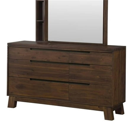 Wooden Dresser With Spacious Drawers And Slanted Block Legs