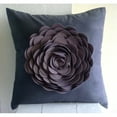 thumbnail image 4 of Cushion Cover, Purple Pillows Cover, Rose Flower Floral Theme Pillows Cover, 18x18 inch (45x45 cm) Decorative Pillow Covers, Square Faux Suede Pillows Covers Couch, Floral - Plum Rose, 4 of 4