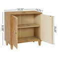 thumbnail image 2 of GDF Studio Storage Accent Cabinet with 2-Door for Living Room Bedroom Dining, Adjustable Shelf, Brown, 2 of 8