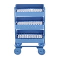 thumbnail image 1 of Estante de almacenamiento de 3 niveles de hierro en miniatura 1/12 con Azul Zulema Estante de almacenamiento de casa de muñecas moderna, 1 of 6