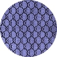 thumbnail image 1 of Ahgly Company Machine Washable Indoor Round Abstract Blue Modern Area Rugs, 7' Round, 1 of 4