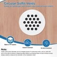 thumbnail image 4 of Uxcell Paquete de 20 Respiraderos Circulares de Soffit, 19mm/0.75 Pulgadas Respiraderos Redondos de Acero Inoxidable con Malla para Baño Hogar/ Oficina/Cocina/Armario/Ropero [Blanco], 4 of 7