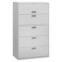 HON H695.L.Q Brigade 600 Series 42 in. x 18 in. x 64.25 in. 4 Legal/Letter-Size File Drawers Lateral File - Light Gray
