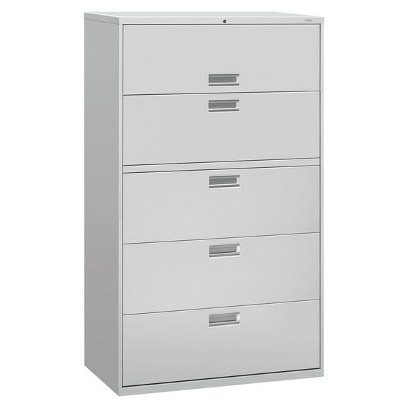 HON H695.L.Q Brigade 600 Series 42 in. x 18 in. x 64.25 in. 4 Legal/Letter-Size File Drawers Lateral File - Light Gray