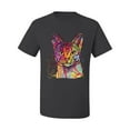 thumbnail image 2 of Wild Bobby Dean Russo Colorful Cat Abyssinian Cat Lover Men Graphic Tee, Charcoal, XX-Large, 2 of 5