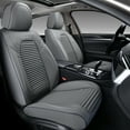 Coverado Leather Car Seat Covers, 13Piece, Universal Fit, Gray, for