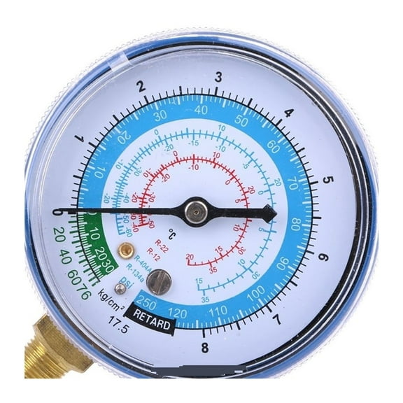 Refrigerant Low Pressure Gauge Air Conditioner R410A R134A R22 PSI KPA Blue ,Portable