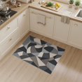 thumbnail image 2 of ODIKA 3'x5' Washable Throw Rug Stain Resistant, Low Profile, Non-Slip Monochrome Geometric Abstract Art Design Elegant Interplay of Shapes and Shadows for Modern for Entryway, Kitchen, Mudroom, 2 of 7