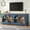 Blue, variant on PORKISS Two-Tone TV Stand for 70", Vintage Media Console Cabinet with 4 Arched Tempered Glass Doors, Entertainment Center with Cable Management and Storage, Blue