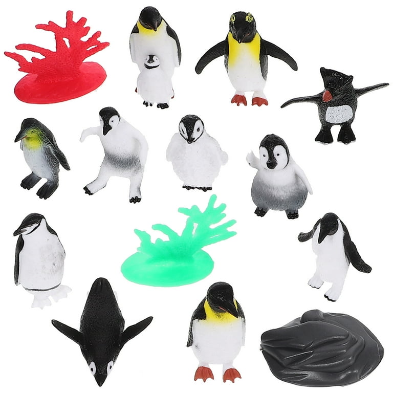 ETHZZLE Realistic Penguin Figurines Miniature Penguins Assorted